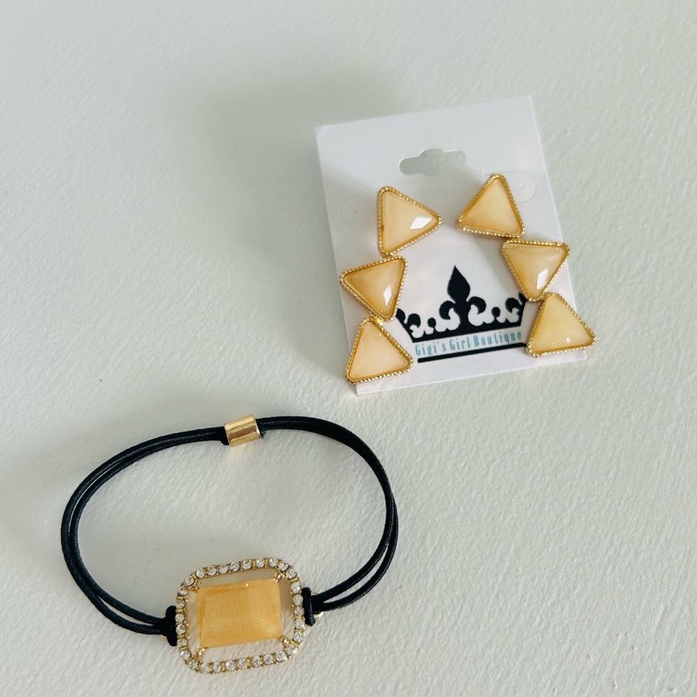 Earrings with matching bracelet